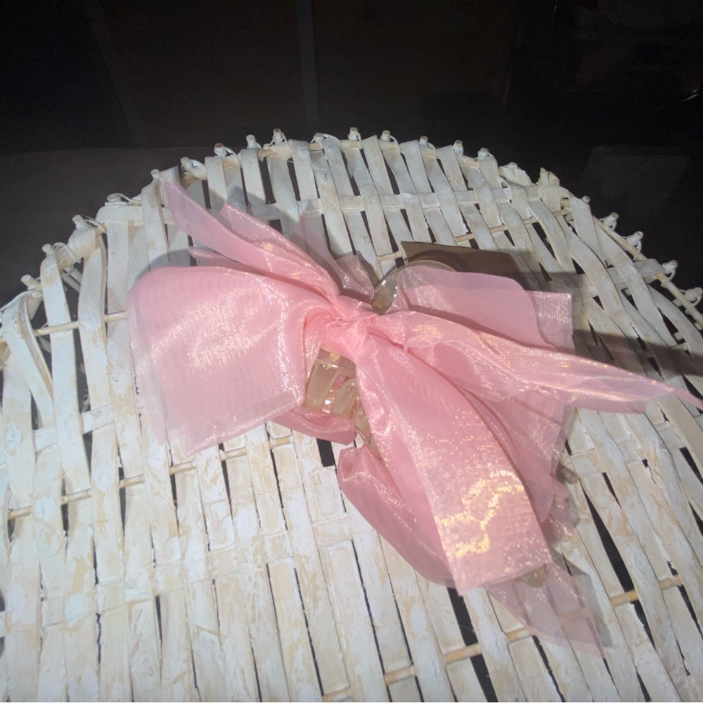 Chic Pink Sheer Hair Bow Accessory